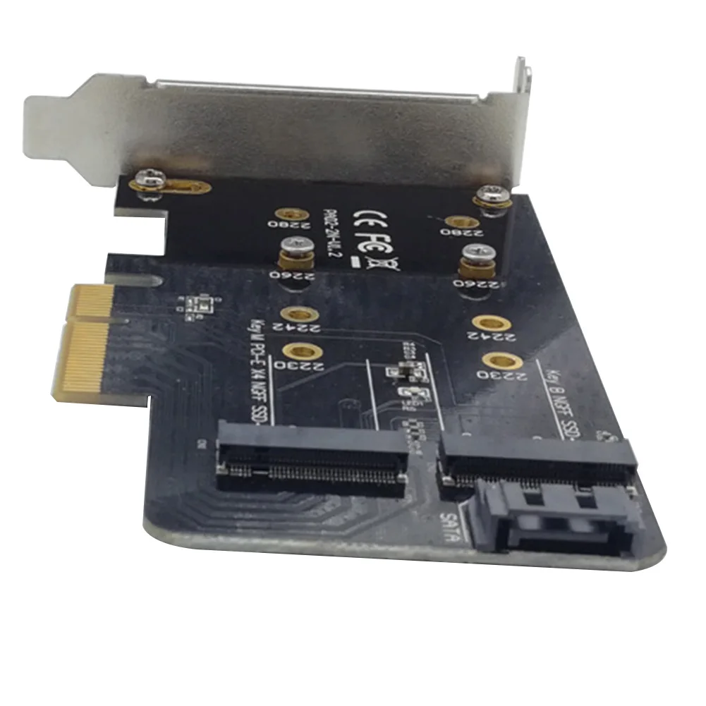M.2 NVME M Key Dual Interface Controller B Key Transfer Converter Card Computer Supplies Metal Sheet SATA-based SSD 2280 2260
