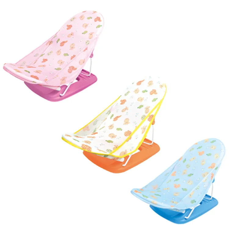 

Foldable Baby Bath Chair Portable Baby Shower Chair Cartoon Anti-slip Children Chair