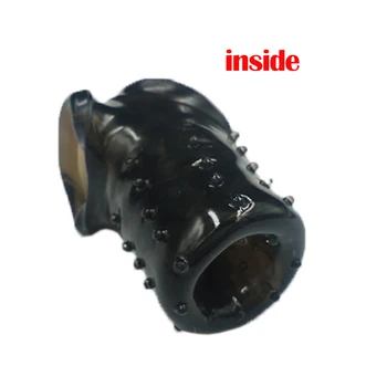 21cm Realistic Condom Penis Extend Sleeve Reusable Dildo Enhancer Enlargement Lock Sperm Sleeve Delay Ejaculation Sex Toys 5