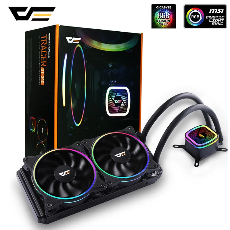 darkFlash PC Case Water Cooling Computer CPU Fan Water Cooler Radiator integrated Liquid Cooling for Intel LGA 2011/115x/AM3/AM4|Fans & Cooling| - AliExpress