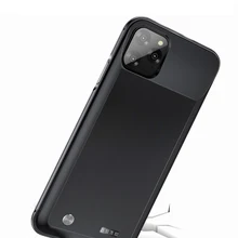 Светодиодный чехол с зарядным устройством для iPhone 11 Pro Max, тонкая алюминиевая рамка, ударопрочный расширенный внешний аккумулятор, чехол для iPhone 11