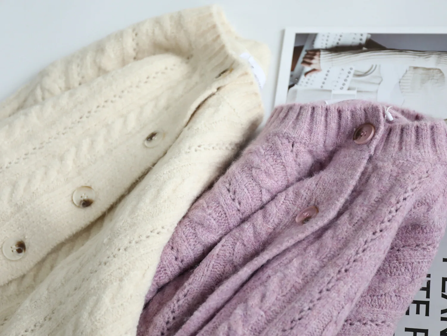 YAMDI полушерстяной зимний Кардиган женский вязаный женский с длинным рукавом buttosn теплый кардиган женский модный шикарный женский свитер