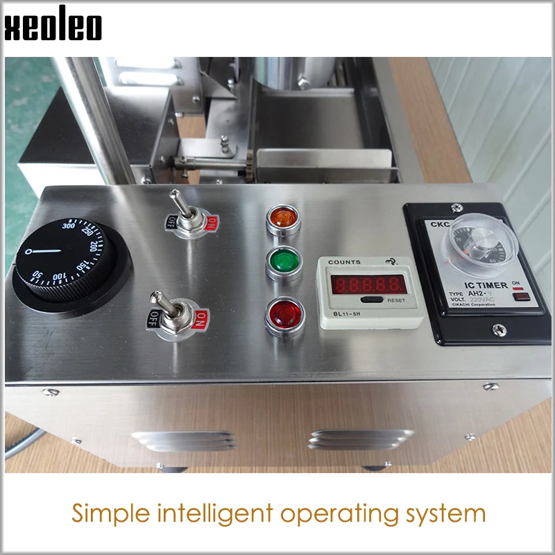 XEOLEO Electric Donut Fry machine Ball Shape MINI Donut Machine Cake Donut Fryer Full Automatic Counting system 3 set Moulds