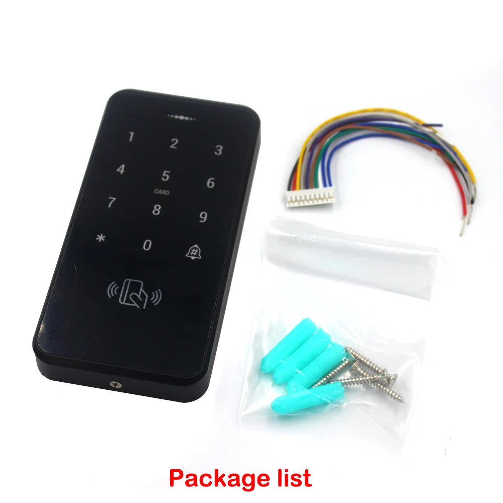 IP68 Waterproof Access Control Keypad Outdoor Touch RFID Access Controller Door Opener System Electronic Lock 125KHz Key Card