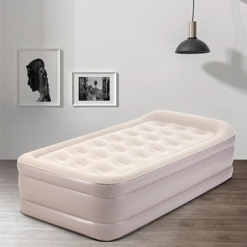 

Simple household inflatable bed to increase thickening nap bed outdoor adult single bed flocking folding portable air bed