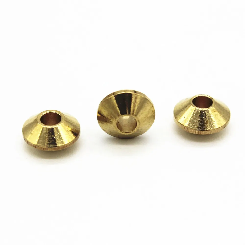 

100 PCS 4mm 5mm 6.5mm Metal Brass Spacer Beads Flying Saucer Loose Beads DIY Accessories For Jewelry Making