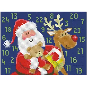 

Flip Chart Christmas Calendar patterns Counted Cross Stitch 11CT 14CT DIY Chinese Cross Stitch Kits Embroidery Needlework Sets