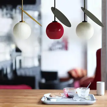 

Modern Iron Glass Pendant Lights Nordic Dining Room Living Room creative Cherry Pendant Lamp Bedside Bedroom Loft Hanging Lights