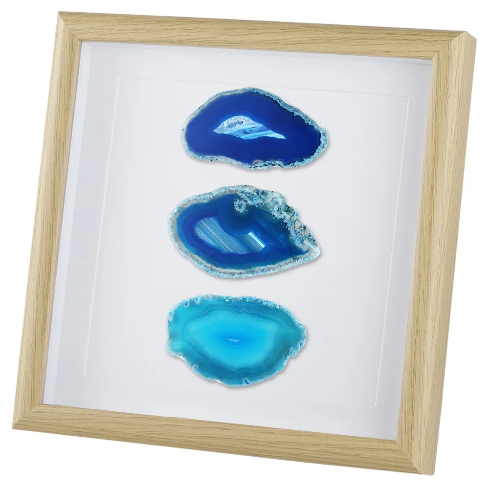 TUMBEELLUWA 8.7 inches Framed Agate Slice,Natural Agate Geode Gemstone Wall Decor,Dorm Living Room Wedding Wall Art Home Decor