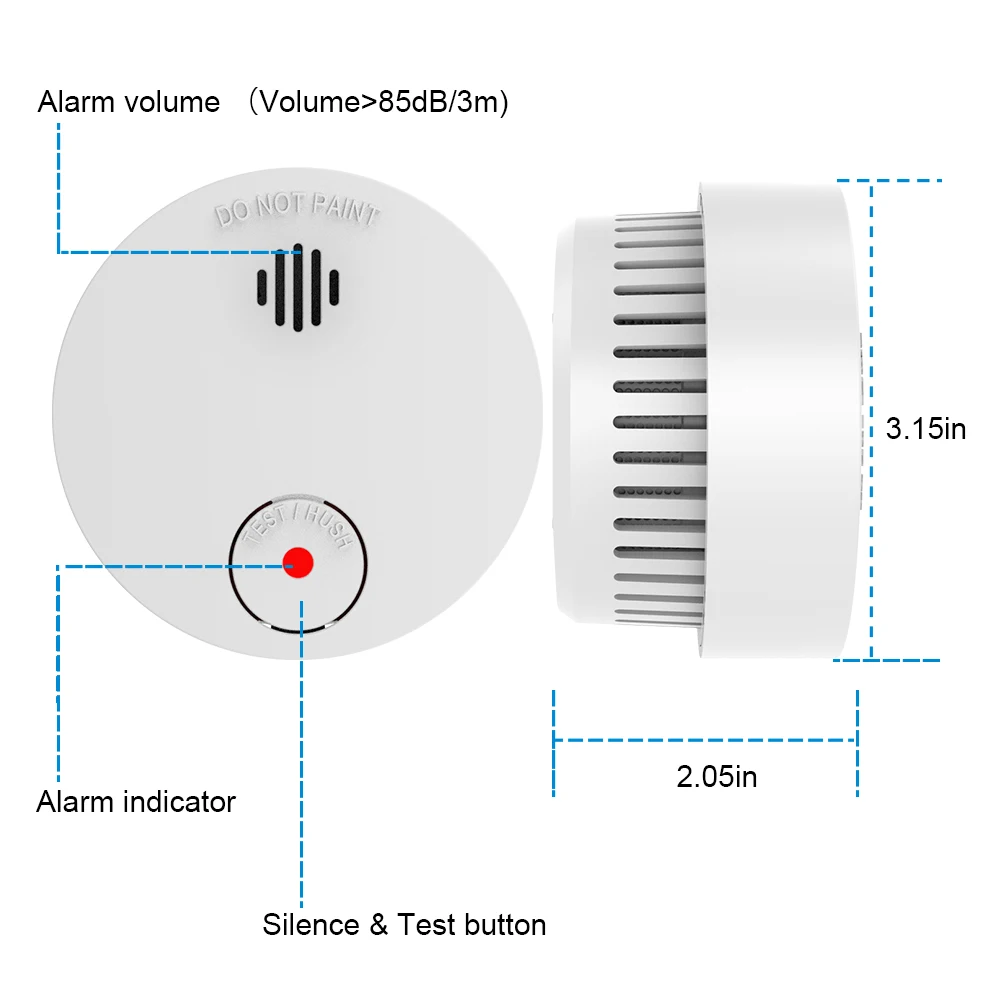 CPvan SM01 Smoke Detector rookmelder 10 jaar EN14604 CE Certified Smoke Sensor Fire Detector Fire Alarm Systems Detector Smoke
