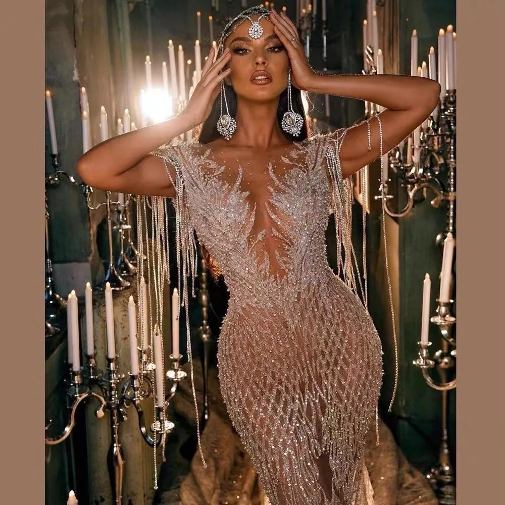 

Latest African Laces 2021 High Quality Tulle Mesh Lace Fabric White Nigerian Embroidered Bridal Lace Fabric Wedding NJ5046