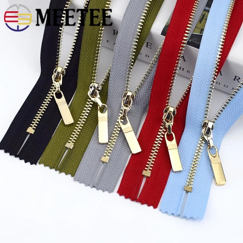 3 шт. Meetee #20 см металлическая молния медные зубья закрывающаяся одежда джинсы