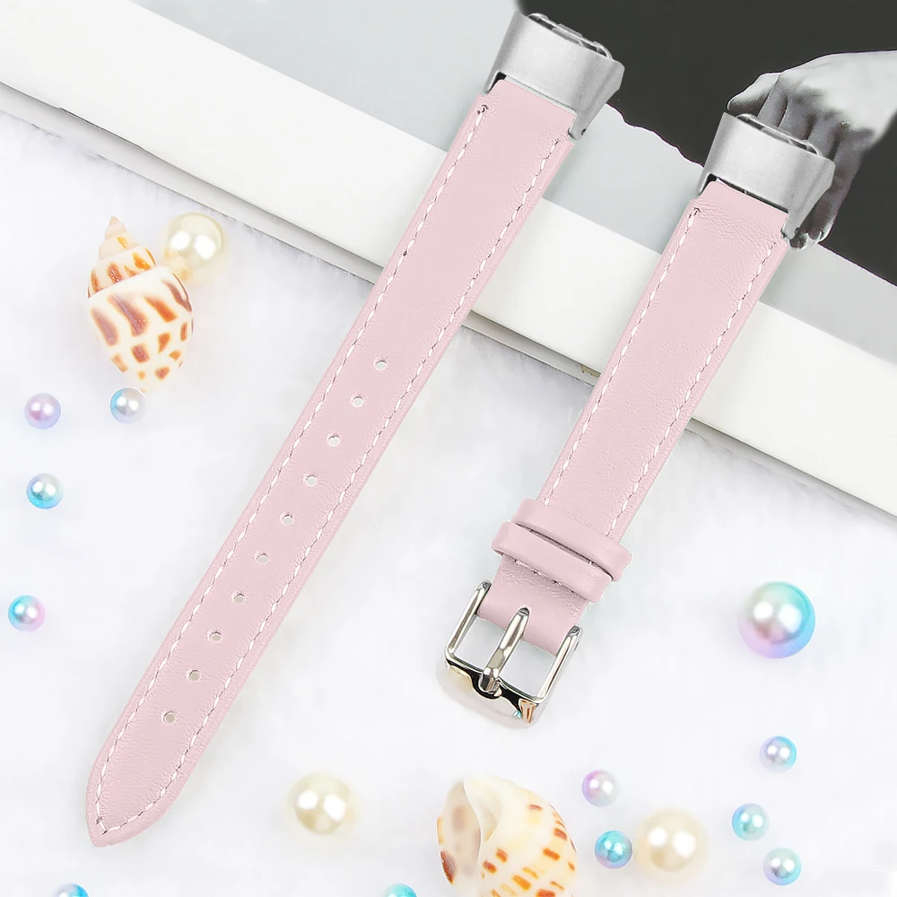 Для samsung Galaxy fit SM-R370 подлинный кожаный полосатый ремешок спортивный сменный браслет наручных часов Модный узор браслет ремень