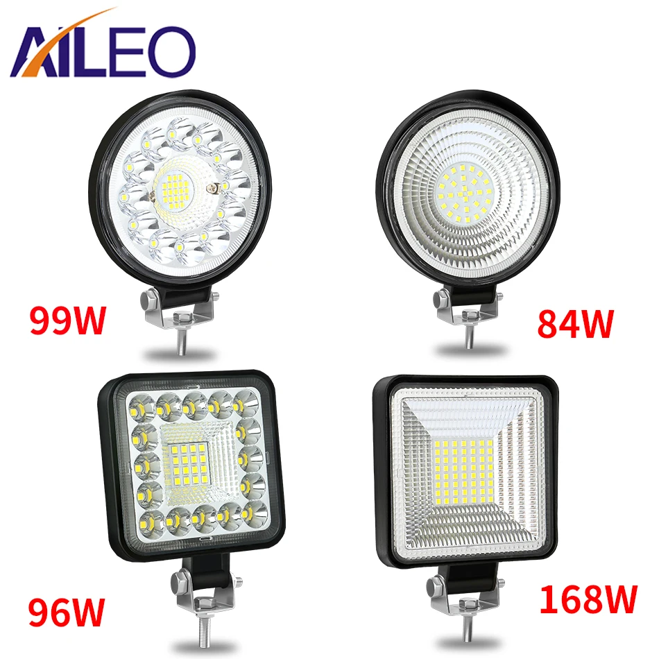 12V 24V LED Bar Offroad Spot Flood Combo LED Work Light 3030 56SMD For Truck Tractor SUV 4WD 4x4 Boat ATV Barra Headlights Car Led Light Work Light Led Light Bar