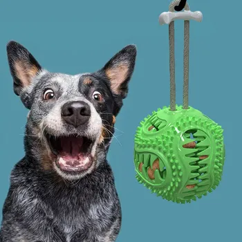 

Dog Toy Interactive Rubber Balls Leaking Food Ball Pet Cleaning Teeth Bite Resistant Chew Toys Dog Supplies