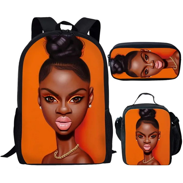 Nopersonality школьные рюкзаки в Африканском и американском стиле, сумка для девочек-подростков, женские сумки-книжки в африканском стиле, школьный рюкзак для детей, 3 предмета - Цвет: Z5212CGK