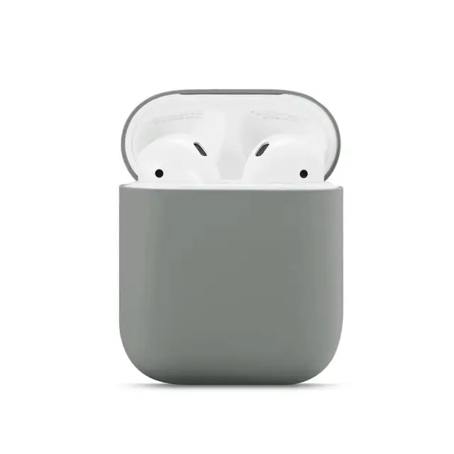 For Airpods 1/2 Soft Silicone Earphone Cover Air Pods Case Earpods Accessories Headset Protective Sleeve Apple Airpods 2 Case gray
