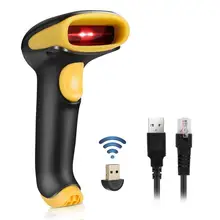 Bluetooth 4,0 usb-сканер штрихкодов проводной Ручной лазерный сканер штрихкодов автоматическое распознавание и сканирование(черный и желтый