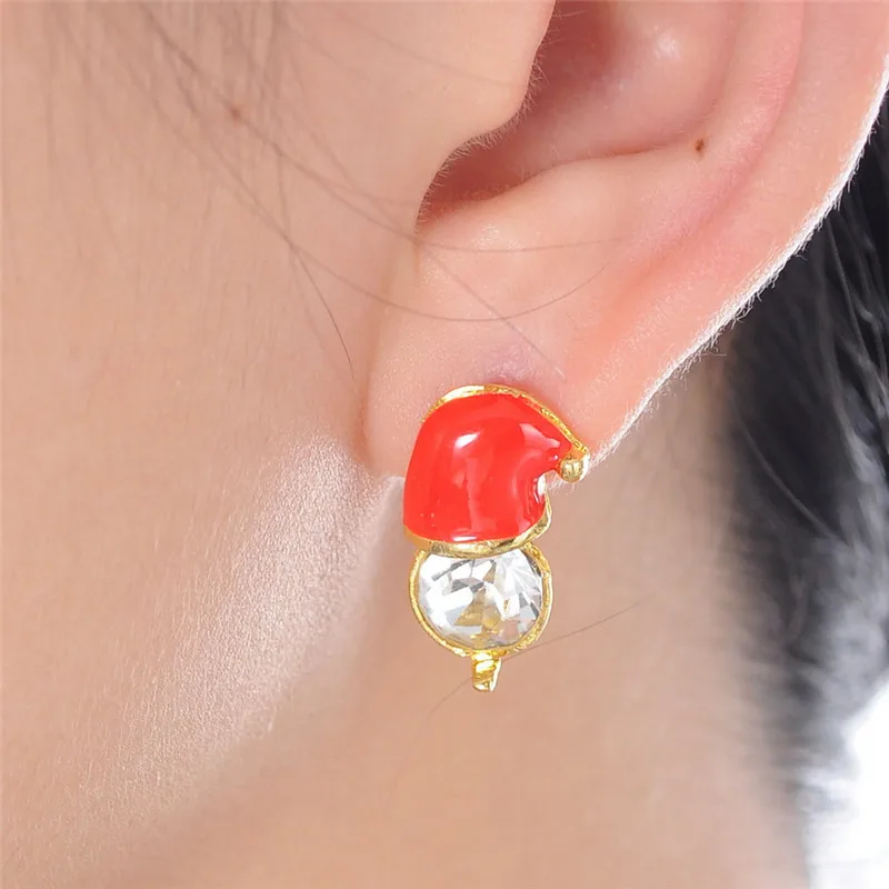 PickyanDco корейские рождественские серьги мультфильм Лось рождественские гвоздики дерево серьги для женщин Снежинка Санта Клаус ювелирные изделия подарок XC030