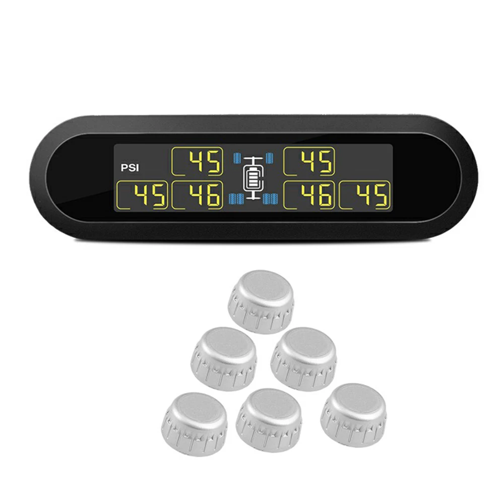 T650-Wireless солнечной энергии TPMS система мониторинга давления в шинах RV грузовик с 6 внешними датчиками дисплей давления и температуры