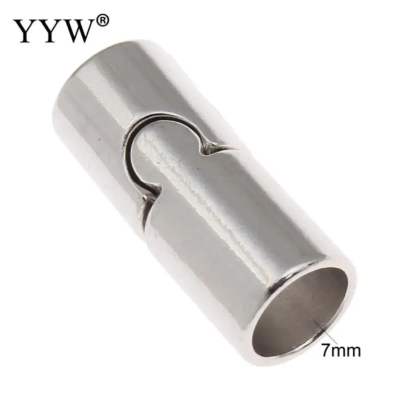 10pcs Stainless Steel Magnetic Clasp 21x9mm Leather Cord End Cap Locking Brass Connector For Bracelet Necklace Making Finding