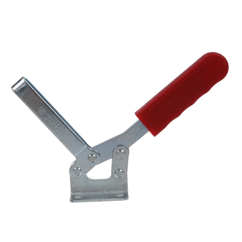 

203FL toggle clamp, plastic, red, horizontal clamping arm, holding force: 227 kg