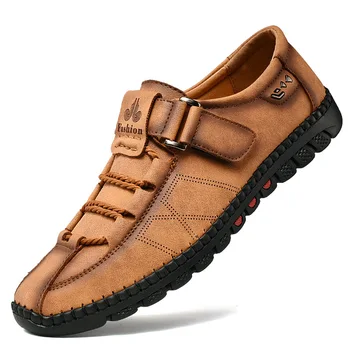 

Large Size Leather Shoes Men KPOCCOBKN Leather Shoes Men Loafers Soft Leather Soft-Soled Shoes Men Casual Leather Shoes