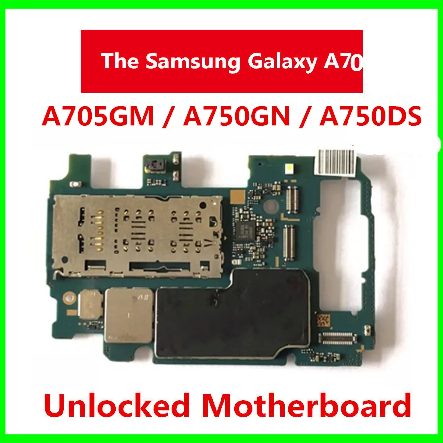 Логическая плата для Samsung Galaxy A70 A705F A750GN A750FD оригинальная разблокировочная