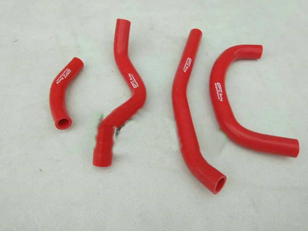 RED 4 шт силиконовый шланг радиатора для Honda CRF250 CRF250R CRF 250 R 250R 4-тактный подходит 249/250cc 18 - Цвет: RED