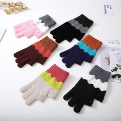 Winter Touch Screen Gloves Thicken Women Men Warm Stretch Knit Mittens Imitation Wool Full Finger  Female Crochet
