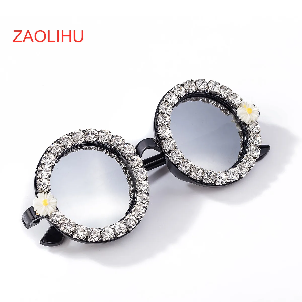 Женские солнцезащитные очки ZAOLIHU с кристаллами и бриллиантами, 10 модных дизайнерских солнцезащитных очков ручной работы, роскошные наружные очки UV400, дешевые - Цвет линз: M16-1