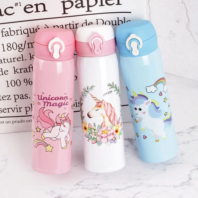Unicorn Kids Water Bottle Diy Craft Kit Diamond Stickers Decor 500ml  Stainless Steel Thermos Daughter Child Thermo School Gifts - Water Bottles  - AliExpress