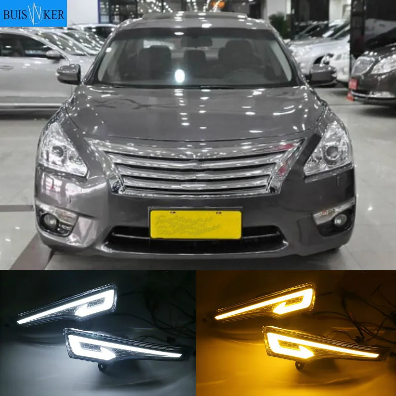 

1Pair DRL Daytime Running Lights fog lamp cover headlight 12V Daylight For Nissan Altima Teana 2013 2014 2015