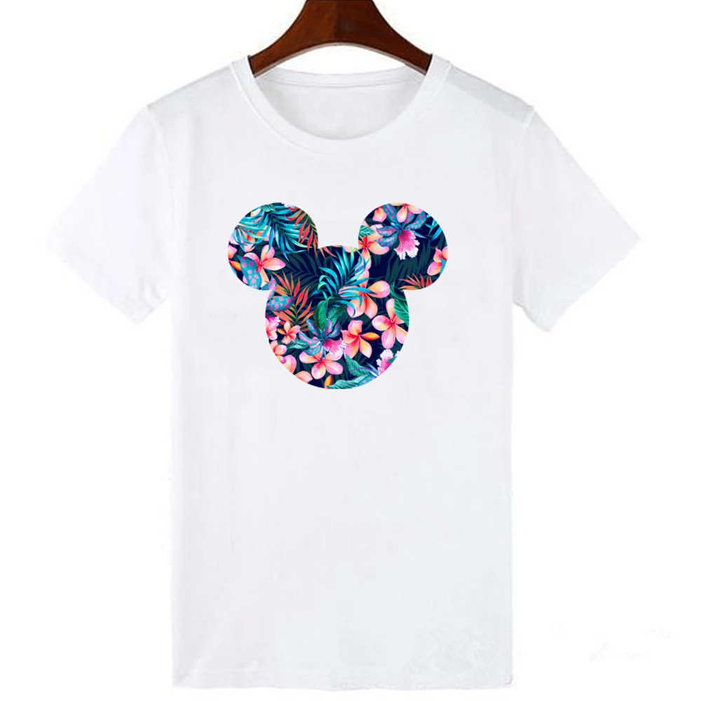 Футболка с Микки Маусом, женские футболки, летние топы, графические футболки для женщин, Микки Маус, сердце размера плюс, кавайная футболка, S-3XL