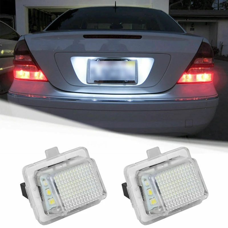 2 шт. автомобильный номерной знак светильник для Mercedes-Benz W204/W212/W216/W221/W207 18 Led белый задний номерной знак светильник s