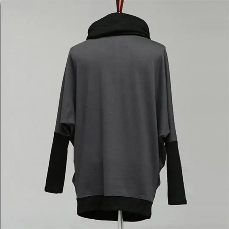 S-4XL, зимняя мужская рубашка «летучая мышь», модная, большой размер, подходящая по цвету, Корейская версия, модная, мужская, свободная, большой размер, высокий воротник, l