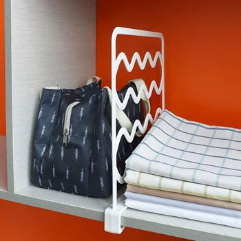 

Closet Shelf Divider, Closet Shelf Organizer Divider and Separator for Storage and Organization, Plastic Shelf Dividers for Wood