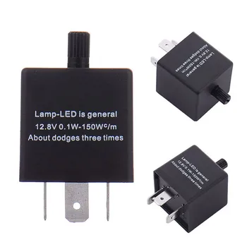 

3 Pin Adjust 12v Led Flasher Relay Car Turn Signal Indicator Blinker Light Waterproof Durable Plug And Play Easy To Use #py10