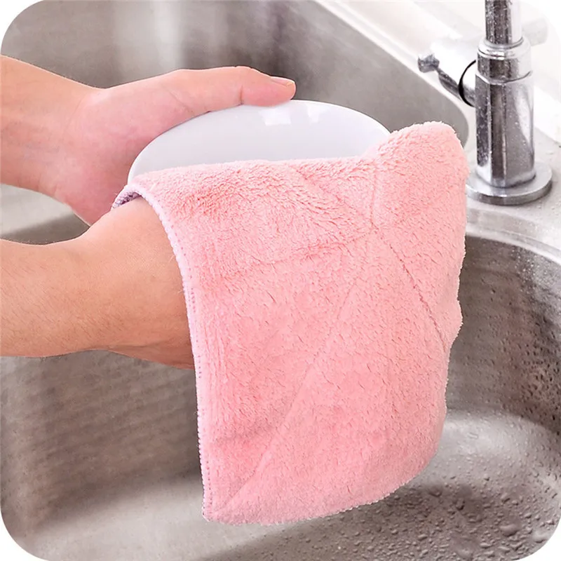 1 шт. Бытовая Супер Абсорбирующая ткань для чистки тряпок из микрофибры кухонное полотенце для мытья посуды