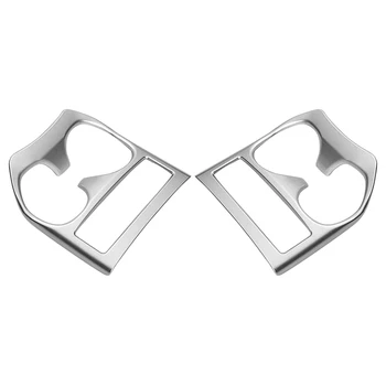 

ABS Chrome Water Cup Holder Frame Trim Cover Sticker Styling for Nissan X-Trail T32 X Trail Rogue 2014-2018