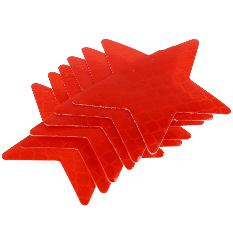 4Pcs Reflector Stickers Decals Pentagram Reflective Warning Strip Tape Car Styling Car Bumper Reflective Strips Secure Star