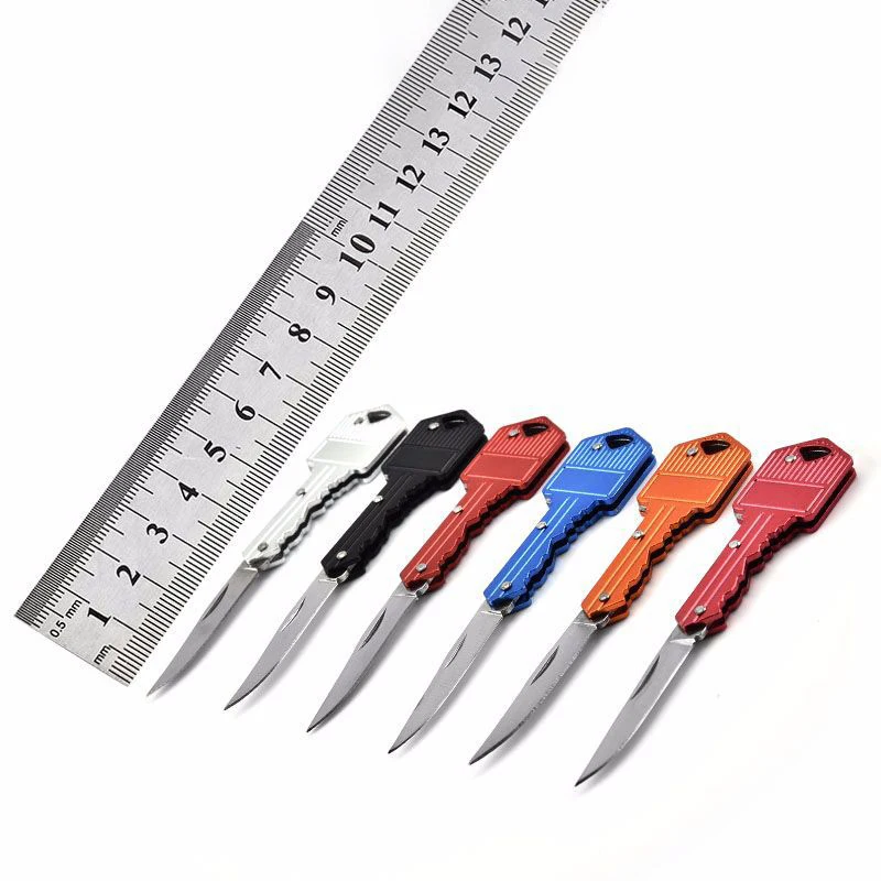 

Mini Knife Keychain Keyring Keyholder Pendants Sharp & Colorful Outdoor Survial Knife Portable Round Knife Car Auto Key Rang