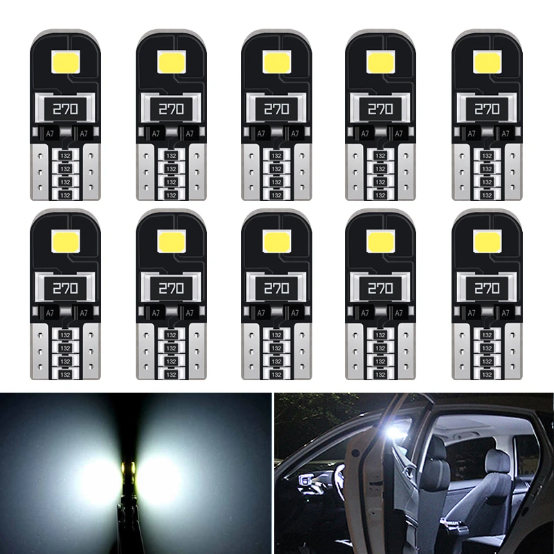10x Canbus T10 W5W светодиодные лампы для Audi BMW VW Mercedes салона автомобиля купольная лампа