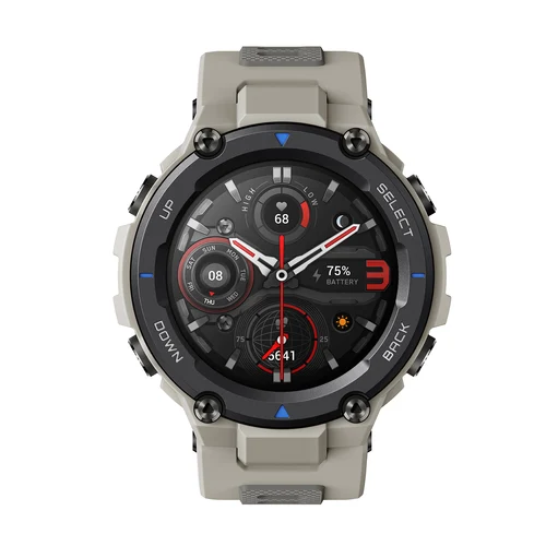 Amazfit 티렉스 트렉스 프로 티렉스 GPS 방수 스마트워치, 야외용 18 일 배터리 수명 390mAh 스마트워치, 안드로이드 iOS 휴대폰용 8