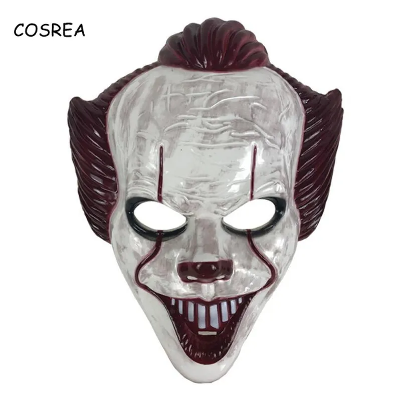 5 шт. ужас Pennywise Джокер Маска Косплей это две части Стивен Кинг клоун пластиковые жесткие маски вечеринка Хэллоуин реквизит