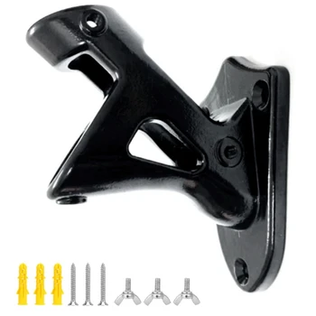 

Heavy Duty Flag Pole Holder Stainless Steel Flag Pole Mounting Bracket for Flag Pole (Black)