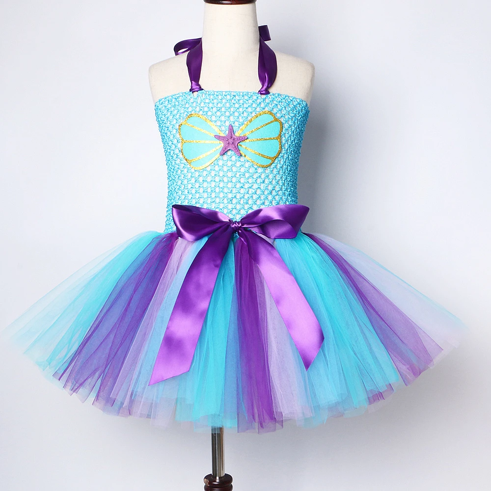 Robe Sirene Pour Petite Fille De 1 A 12 Ans Tenue Tutu De Princesse Costume D Halloween Cadeau De Fete D Anniversaire Aliexpress