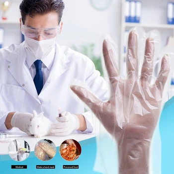 

50/100 Kitchen Pieces Disposable Gloves Thickening Beauty Housework Cleaning Gloves Kitchen Household Catering Accessories