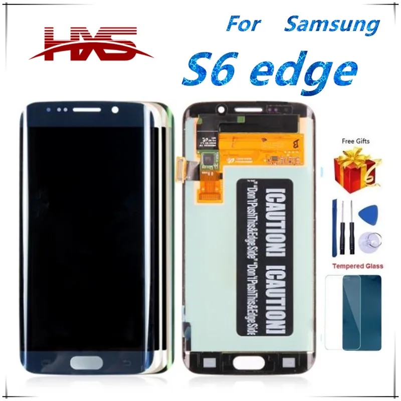 100% Оригинальный ЖК-дисплей для samsung Galaxy S6 Edge G925 G925F сенсорный экран дигитайзер