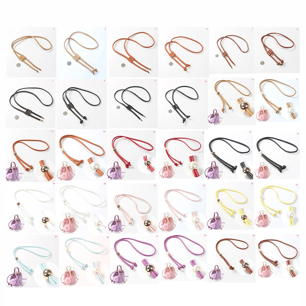 De las mujeres de la moda desmontable de la PU correa de cuero bolso damas cubo bolsas de lazo racimos mochila haz bolsillo bolsa de accesorios 120cm